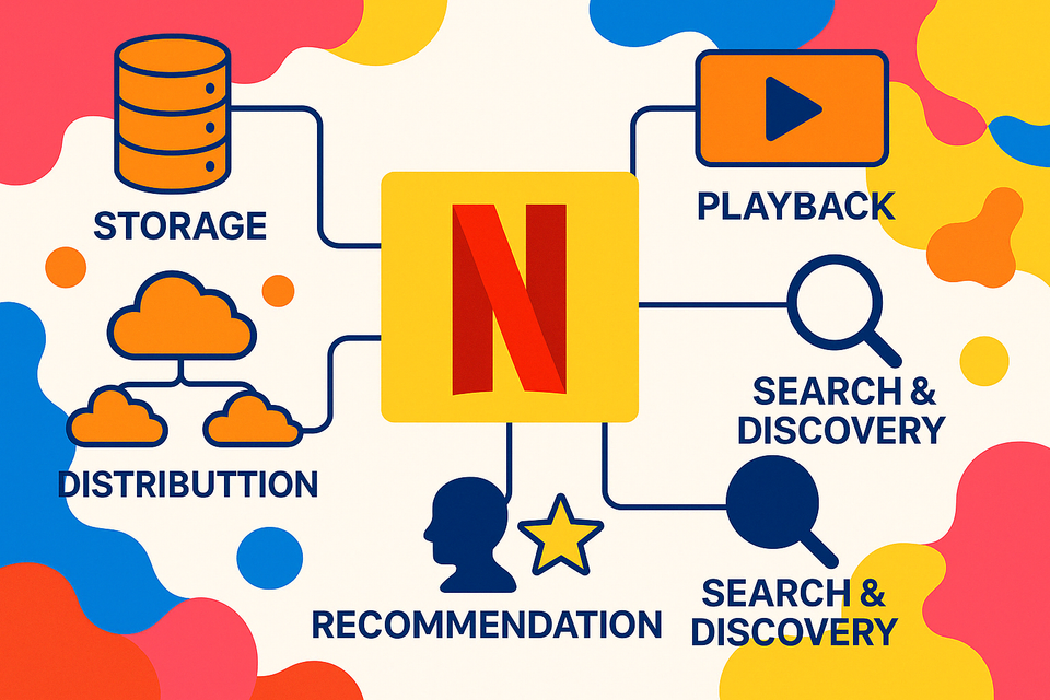System Design of Netflix: Video Storage & Distribution, Playback, Recommendation, and Search & Discovery